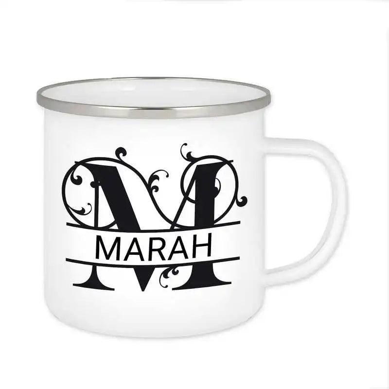 Emaille Tasse mit Namen | Motiv 1 | Marah - Druckerino
