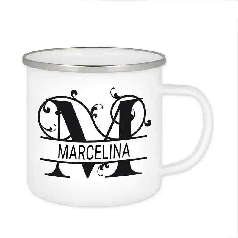 Emaille Tasse mit Namen | Motiv 1 | Marcelina - Druckerino