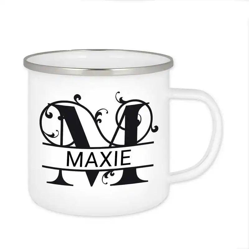 Emaille Tasse mit Namen | Motiv 1 | Maxie - Druckerino
