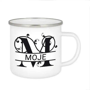 Emaille Tasse mit Namen | Motiv 1 | Moje - Druckerino