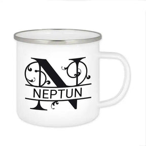 Emaille Tasse mit Namen | Motiv 1 | Neptun - Druckerino