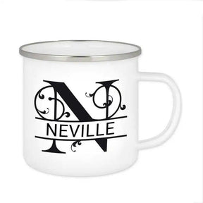 Emaille Tasse mit Namen | Motiv 1 | Neville - Druckerino