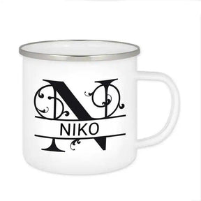 Emaille Tasse mit Namen | Motiv 1 | Niko - Druckerino