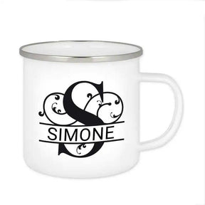 Emaille Tasse mit Namen | Motiv 1 | Simone - Druckerino