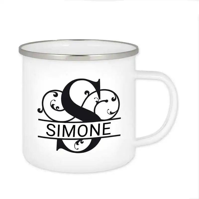Emaille Tasse mit Namen | Motiv 1 | Simone - Druckerino
