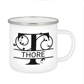 Emaille Tasse mit Namen | Motiv 1 | Thore - Druckerino