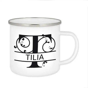 Emaille Tasse mit Namen | Motiv 1 | Tilia - Druckerino