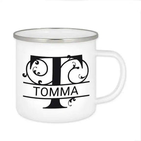 Emaille Tasse mit Namen | Motiv 1 | Tomma - Druckerino