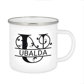 Emaille Tasse mit Namen | Motiv 1 | Ubalda - Druckerino