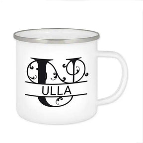 Emaille Tasse mit Namen | Motiv 1 | Ulla - Druckerino
