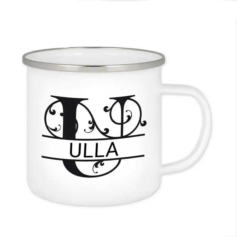 Emaille Tasse mit Namen | Motiv 1 | Ulla - Druckerino