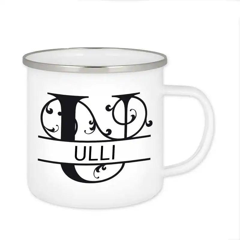 Emaille Tasse mit Namen | Motiv 1 | Ulli - Druckerino
