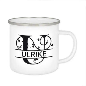 Emaille Tasse mit Namen | Motiv 1 | Ulrike - Druckerino