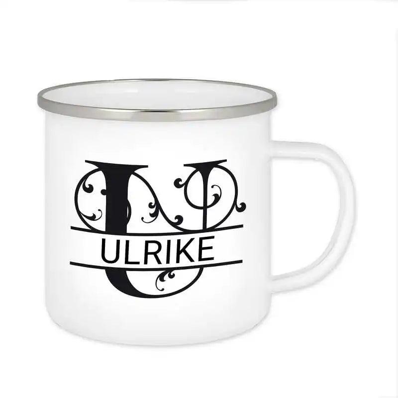 Emaille Tasse mit Namen | Motiv 1 | Ulrike - Druckerino