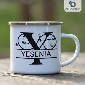 Emaille Tasse mit Namen | Motiv 1 | Yesenia - Druckerino