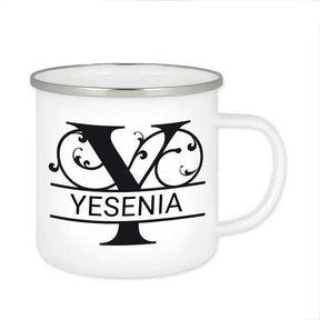 Emaille Tasse mit Namen | Motiv 1 | Yesenia - Druckerino
