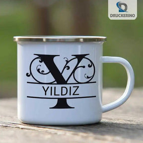 Emaille Tasse mit Namen | Motiv 1 | Yildiz - Druckerino