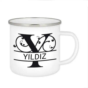 Emaille Tasse mit Namen | Motiv 1 | Yildiz - Druckerino