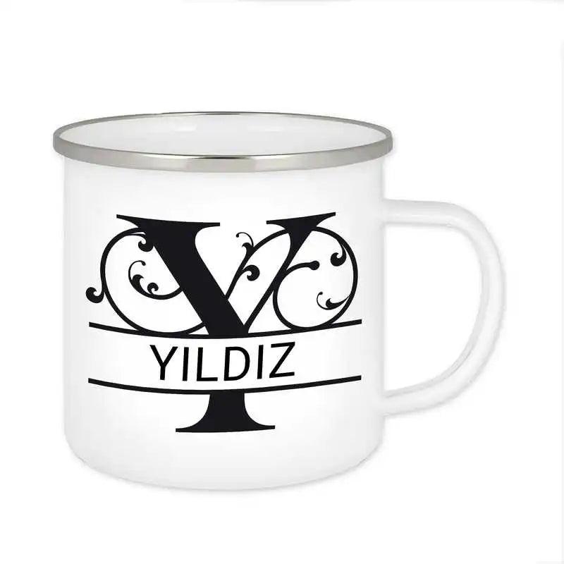 Emaille Tasse mit Namen | Motiv 1 | Yildiz - Druckerino