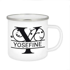 Emaille Tasse mit Namen | Motiv 1 | Yosefine - Druckerino