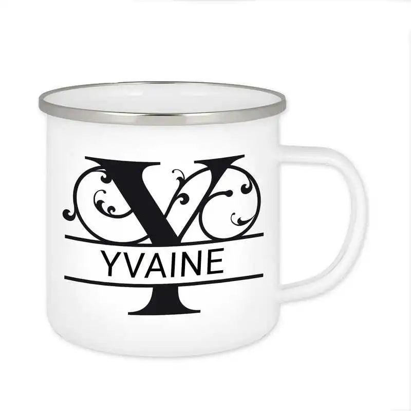 Emaille Tasse mit Namen | Motiv 1 | Yvaine - Druckerino