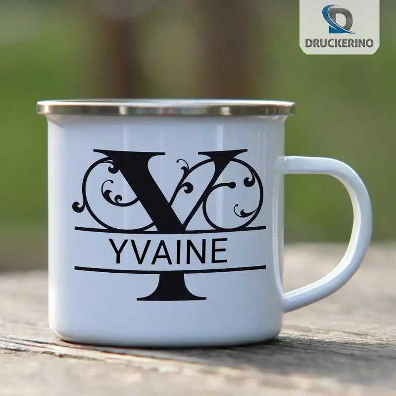 Emaille Tasse mit Namen | Motiv 1 | Yvaine - Druckerino