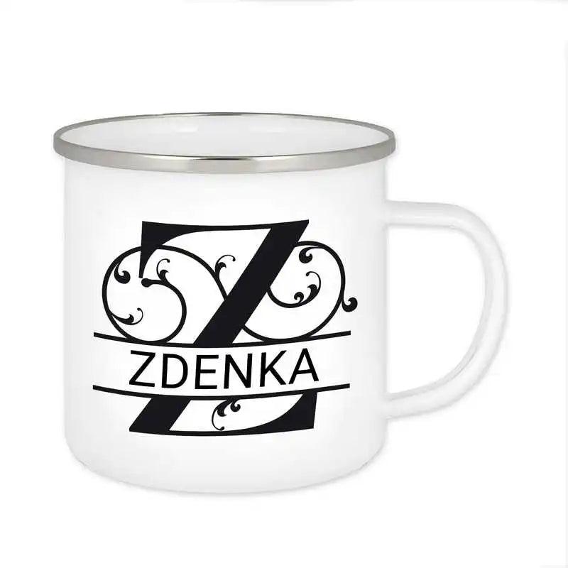 Emaille Tasse mit Namen | Motiv 1 | Zdenka - Druckerino