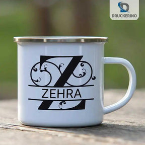 Emaille Tasse mit Namen | Motiv 1 | Zehra - Druckerino