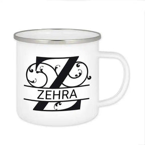 Emaille Tasse mit Namen | Motiv 1 | Zehra - Druckerino