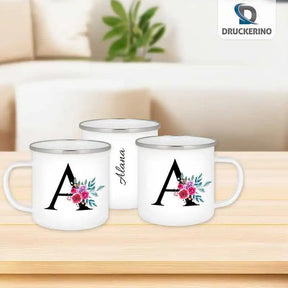 Emaille Tasse mit Namen | Motiv 2 | Alana - Druckerino