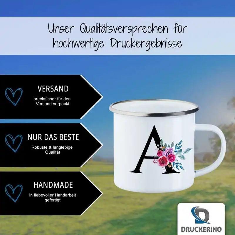 Emaille Tasse mit Namen | Motiv 2 | Ava - Druckerino