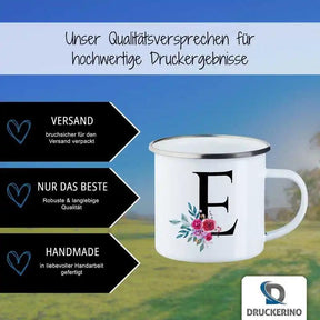 Emaille Tasse mit Namen | Motiv 2 | Enna - Druckerino