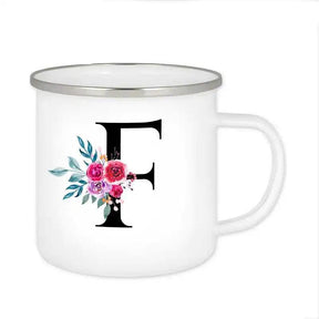 Emaille Tasse mit Namen | Motiv 2 | Flores - Druckerino