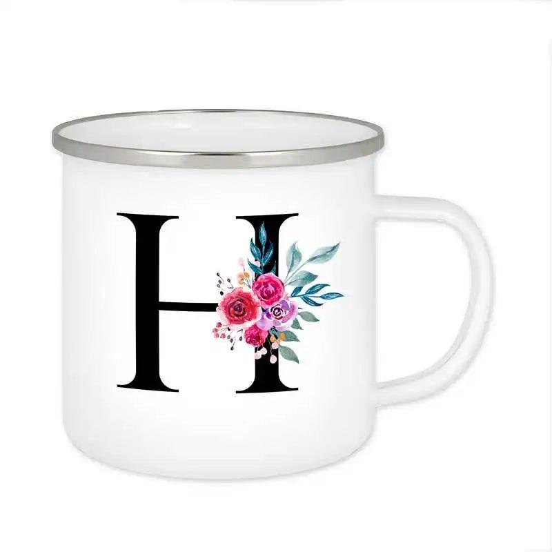 Emaille Tasse mit Namen | Motiv 2 | Huguette - Druckerino
