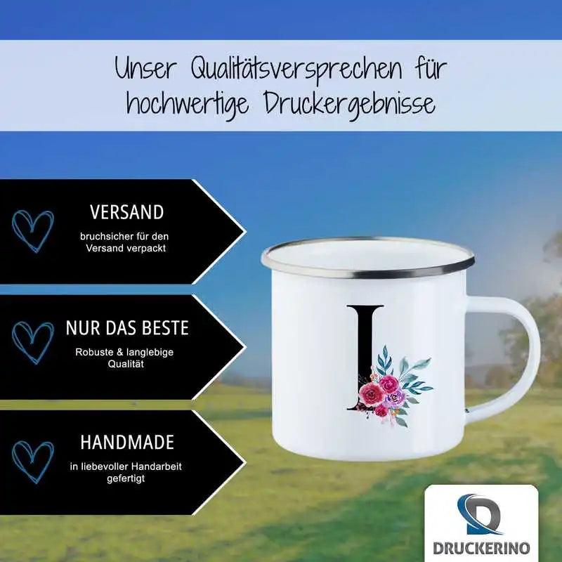 Emaille Tasse mit Namen | Motiv 2 | Ida - Druckerino