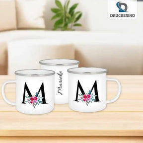 Emaille Tasse mit Namen | Motiv 2 | Marieke - Druckerino