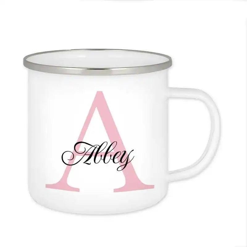 Emaille Tasse mit Namen | Motiv 3 | Abbey - Druckerino