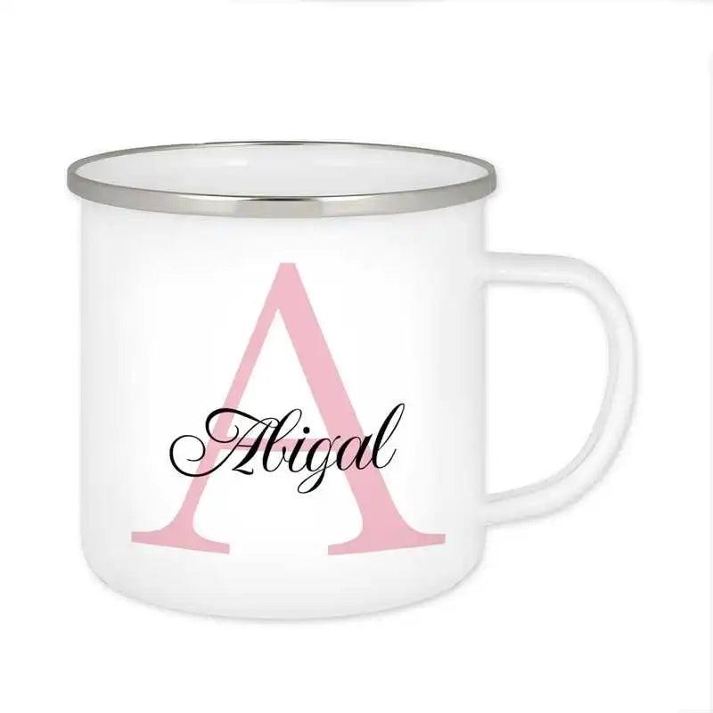 Emaille Tasse mit Namen | Motiv 3 | Abigal - Druckerino