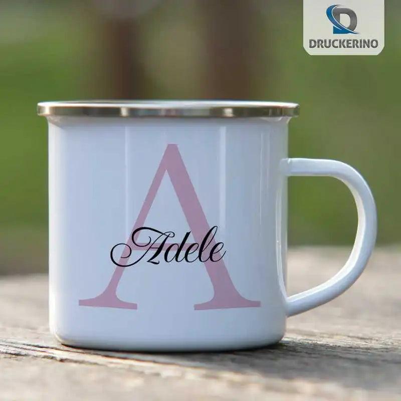 Emaille Tasse mit Namen | Motiv 3 | Adele - Druckerino