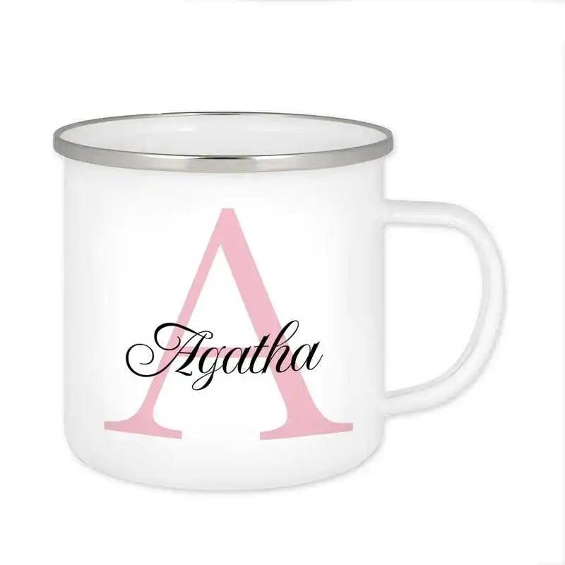 Emaille Tasse mit Namen | Motiv 3 | Agatha - Druckerino