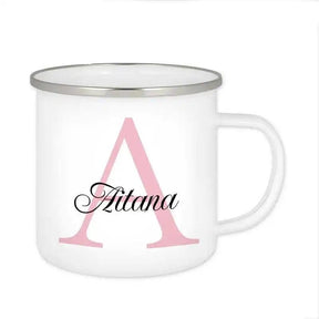 Emaille Tasse mit Namen | Motiv 3 | Aitana - Druckerino
