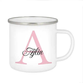 Emaille Tasse mit Namen | Motiv 3 | Ajlin - Druckerino