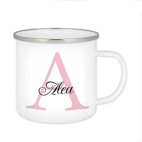 Emaille Tasse mit Namen | Motiv 3 | Alea - Druckerino