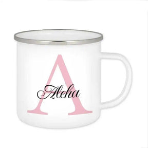 Emaille Tasse mit Namen | Motiv 3 | Aleha - Druckerino