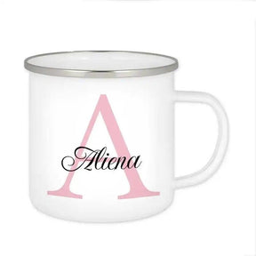 Emaille Tasse mit Namen | Motiv 3 | Aliena - Druckerino
