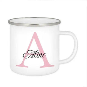 Emaille Tasse mit Namen | Motiv 3 | Aline - Druckerino