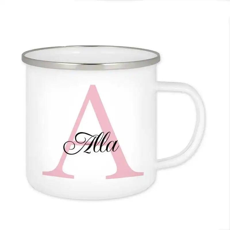 Emaille Tasse mit Namen | Motiv 3 | Alla - Druckerino