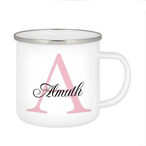 Emaille Tasse mit Namen | Motiv 3 | Almuth - Druckerino