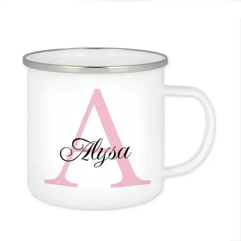 Emaille Tasse mit Namen | Motiv 3 | Alysa - Druckerino