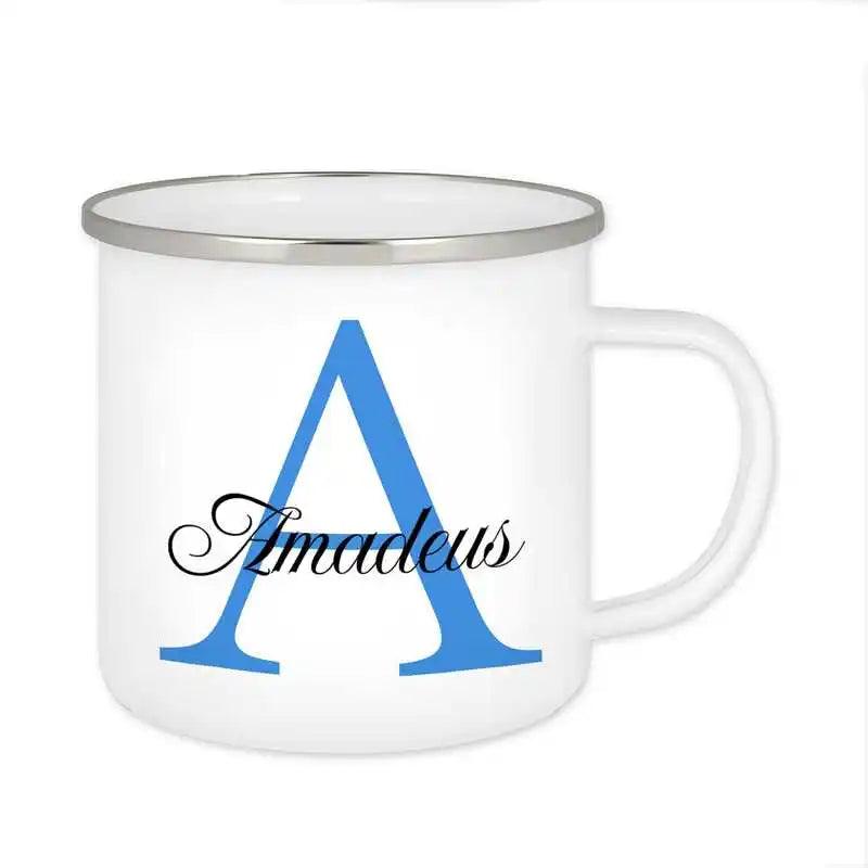 Emaille Tasse mit Namen | Motiv 3 | Amadeus - Druckerino